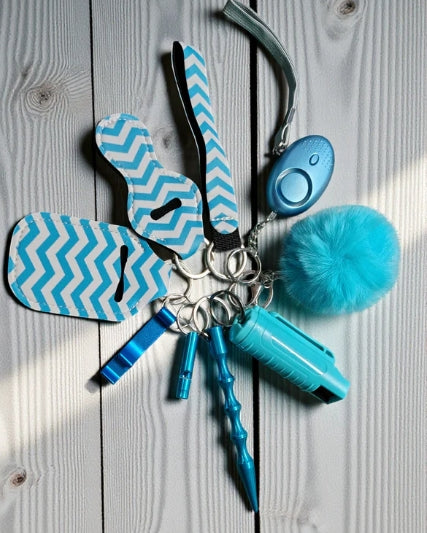 Safety Keychain - Design Set 9pc with Pepper Spray