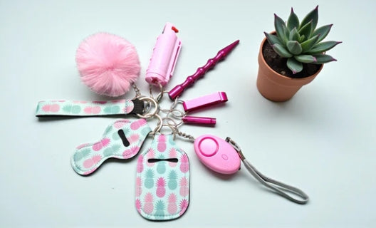 Safety Keychain - Design Set 9pc with Pepper Spray