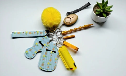 Safety Keychain - Design Set 9pc with Pepper Spray