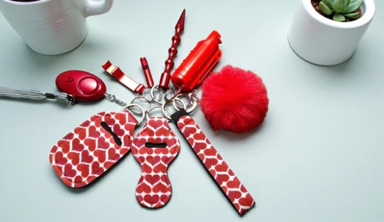 Safety Keychain - Design Set 9pc with Pepper Spray