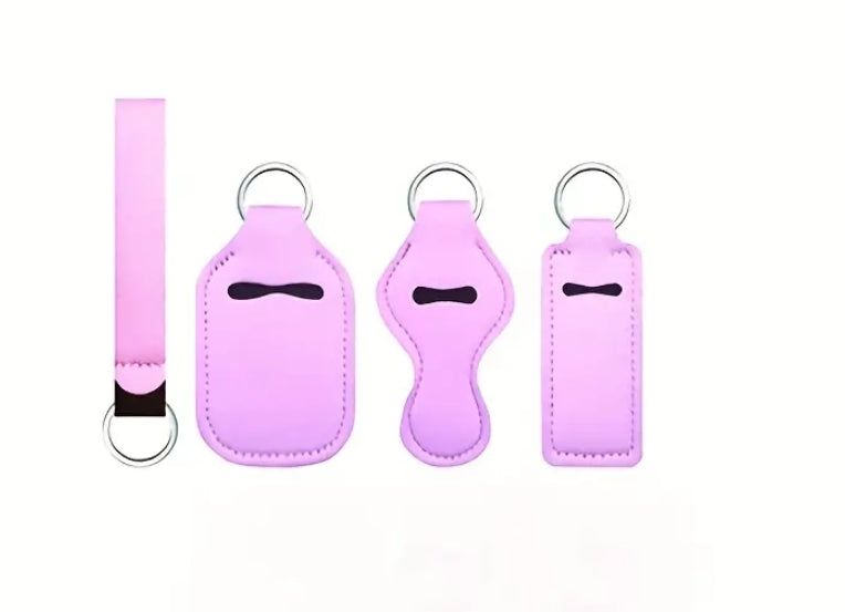 4 Piece Solid Keychain Set
