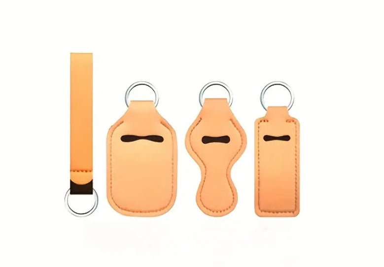 4 Piece Solid Keychain Set