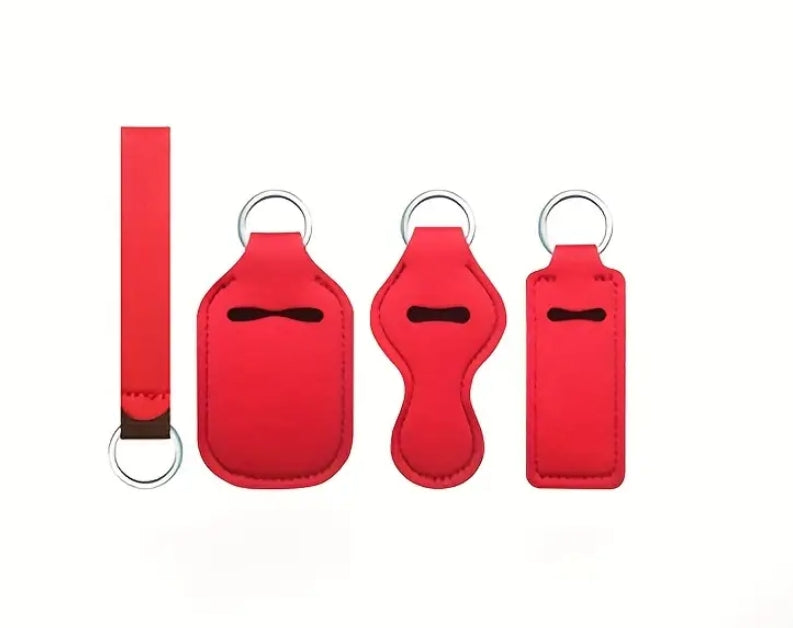 4 Piece Solid Keychain Set