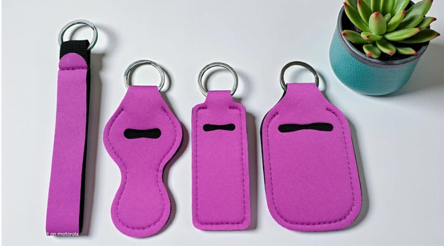4 Piece Solid Keychain Set