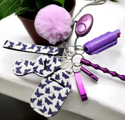 Safety Keychain - Design Set 9pc with Pepper Spray