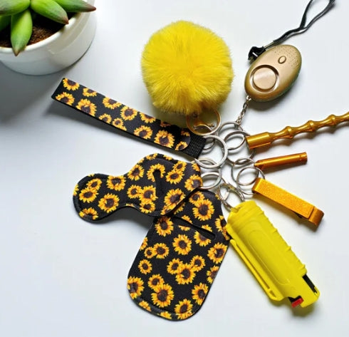 Safety Keychain - Design Set 9pc with Pepper Spray