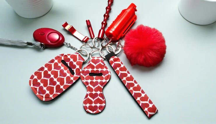 Safety Keychain - Design Set 9pc with Pepper Spray