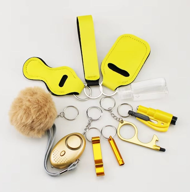 Self-Defense 9 Piece Keychain Set