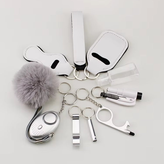 Self-Defense 9 Piece Keychain Set