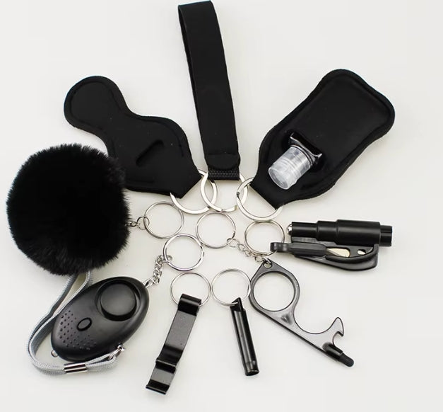 Self-Defense 9 Piece Keychain Set