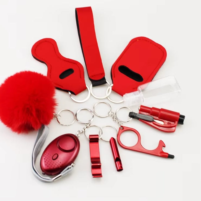 Self-Defense 9 Piece Keychain Set