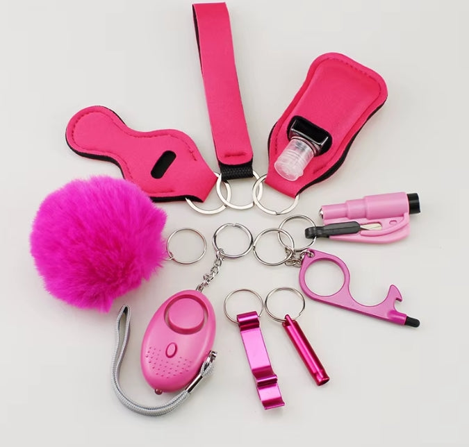 Self-Defense 9 Piece Keychain Set