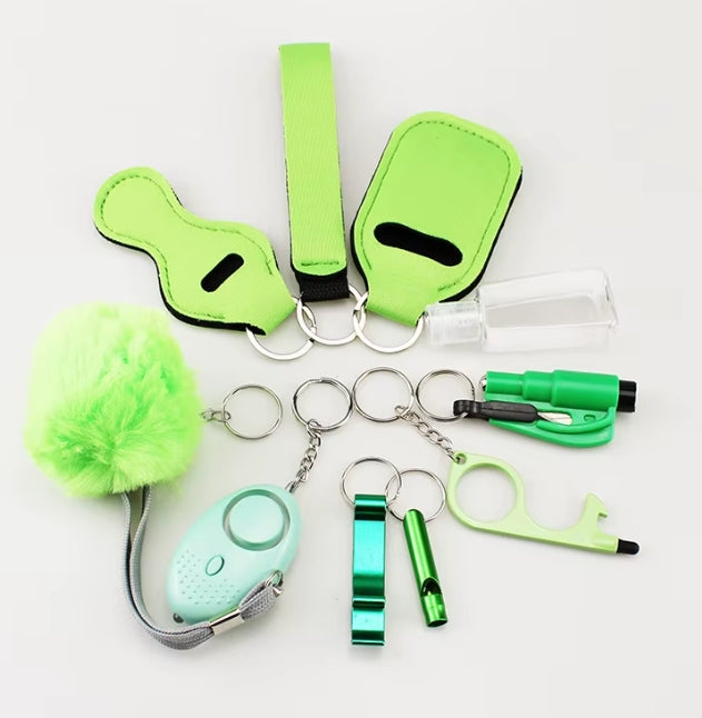 Self-Defense 9 Piece Keychain Set