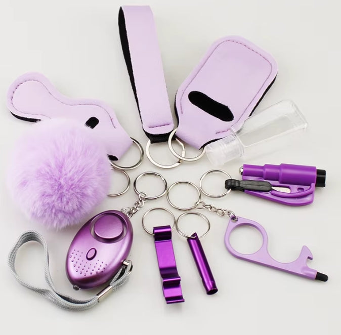 Self-Defense 9 Piece Keychain Set