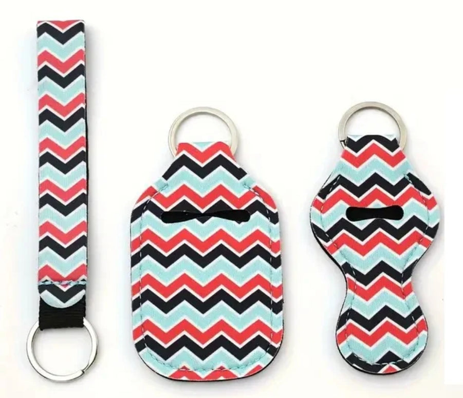 3 Piece Designer Keychain Set