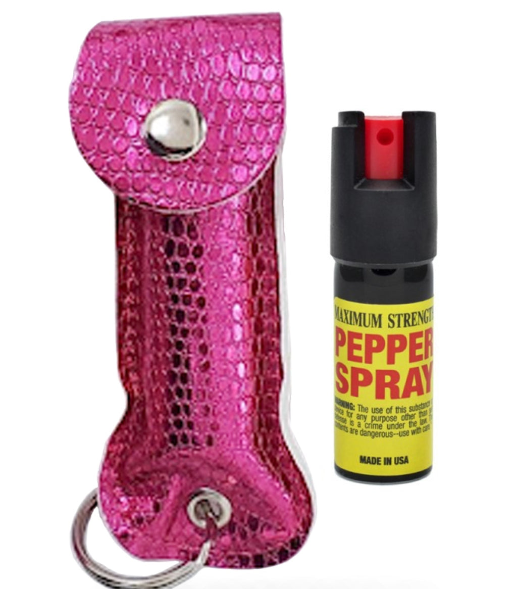 Designer Case Keychain Personal Defense Pepper Spray OC-18 1/2 oz