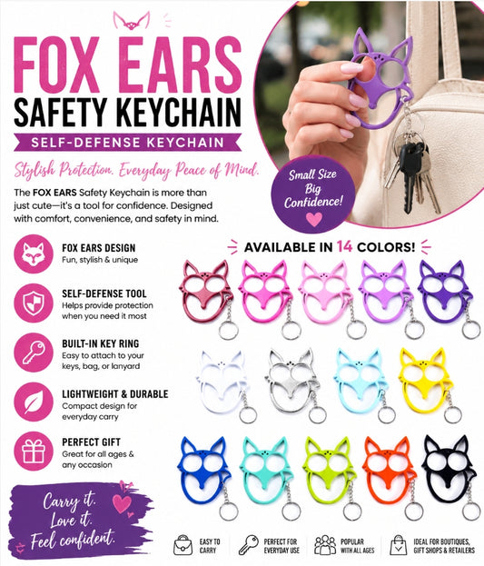 Fox Ears - Pointed Self Defense Keychain