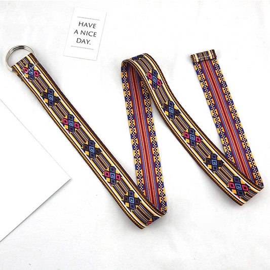 CWABE0951_CANVAS DOUBLE BUCKLE JEANS DECORATIVE BELT: TYPE7 / (OS) 1