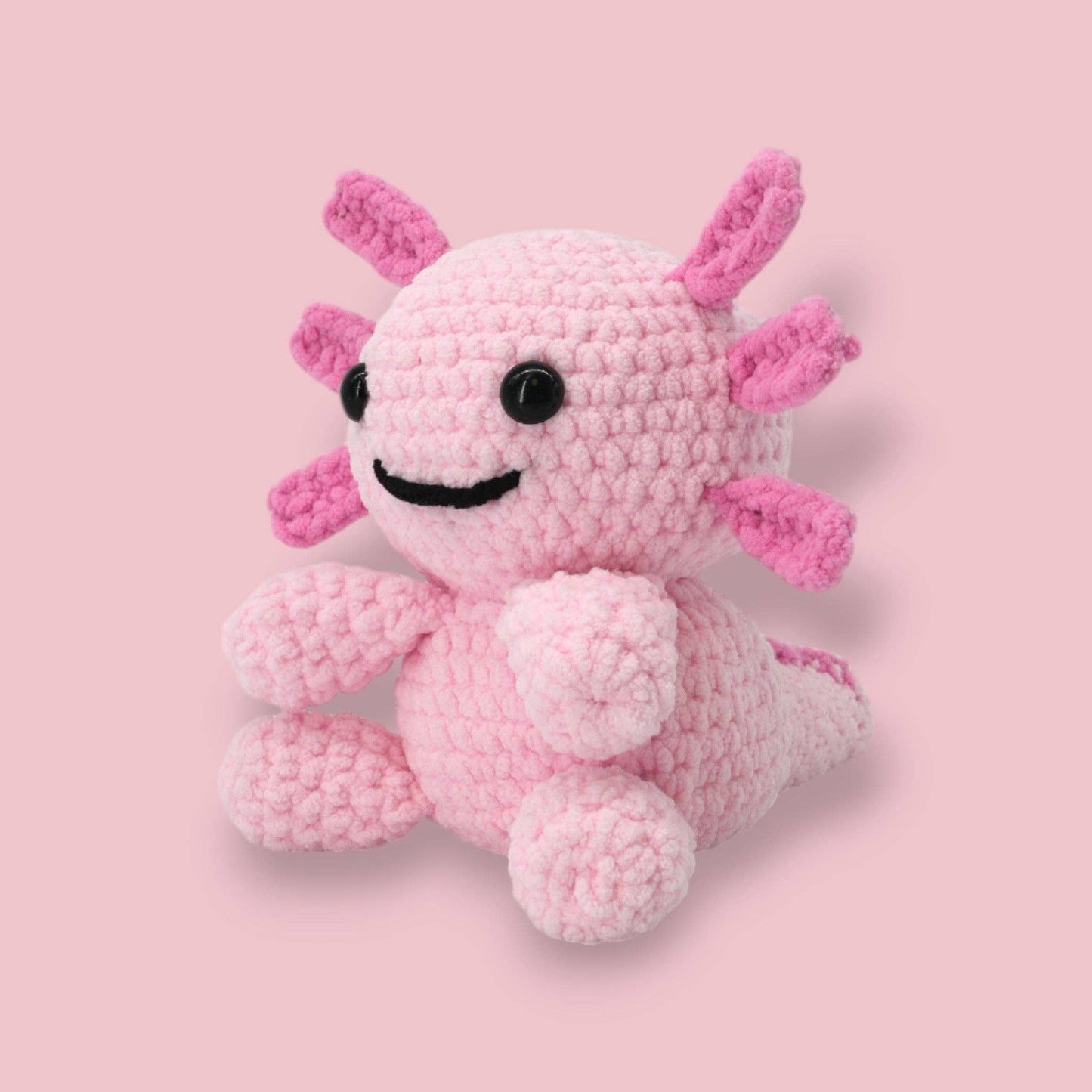 Crochet Axolotl Kit - Alexia the Axolotl Plushie: Pink Axolotl