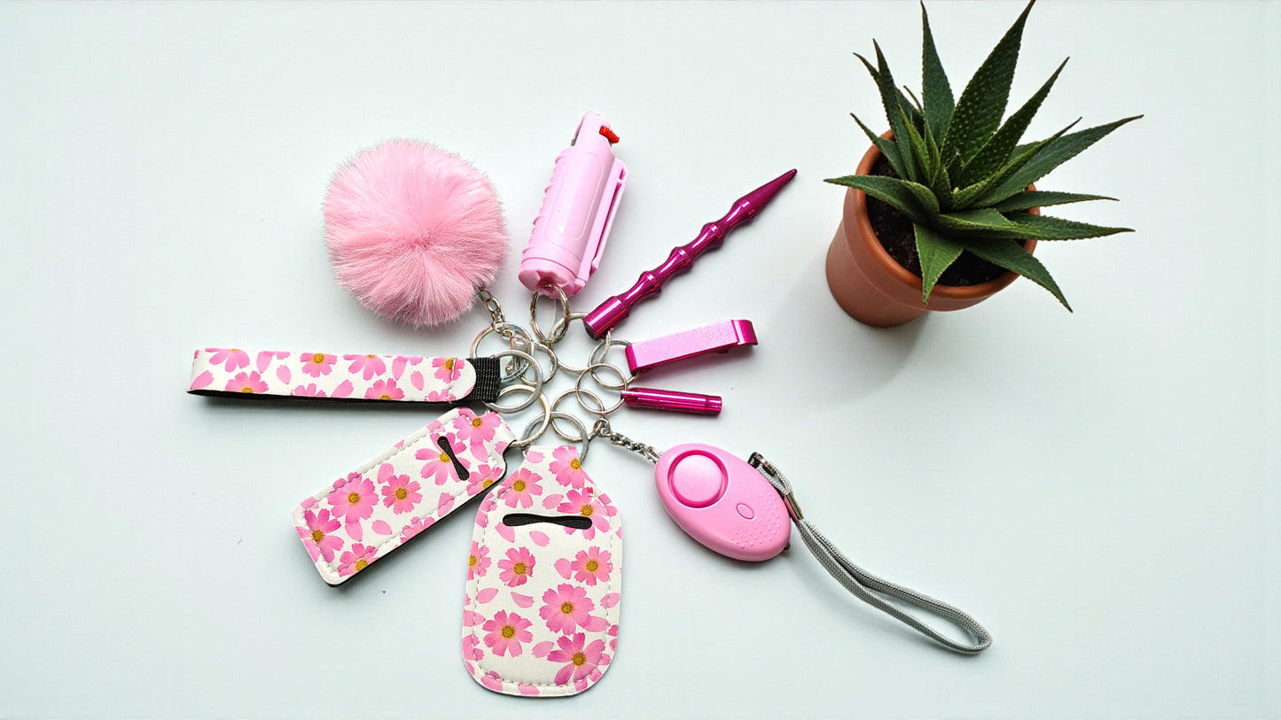 Safety Keychain - Design Set 9pc with Pepper Spray
