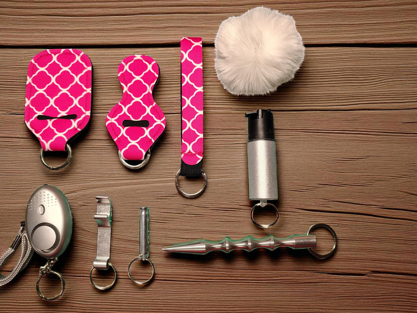 Safety Keychain - Design Set 9pc with Pepper Spray