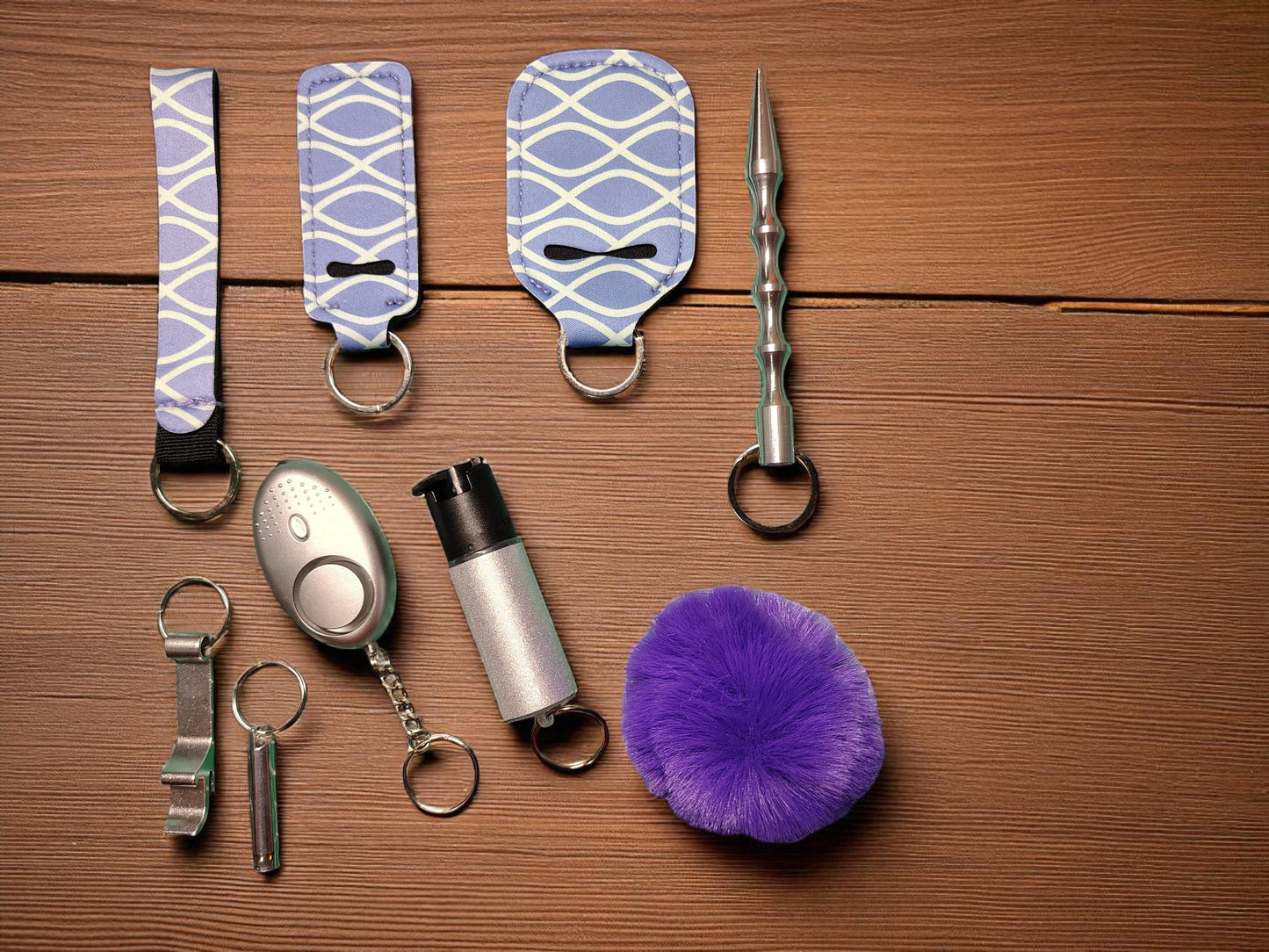 Safety Keychain - Design Set 9pc with Pepper Spray