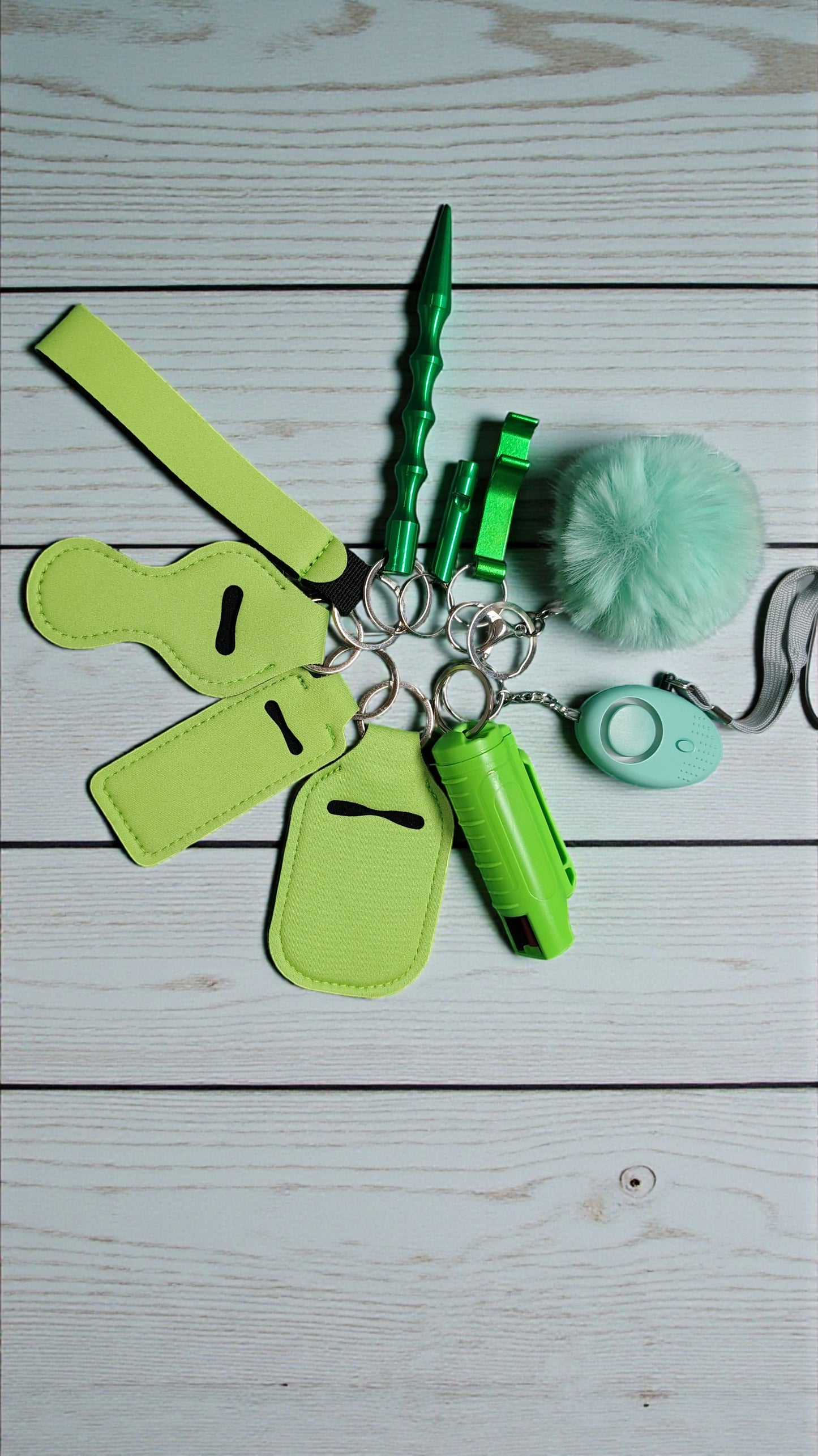 Safety Keychain - Solid Set 10pc with Pepper Spray