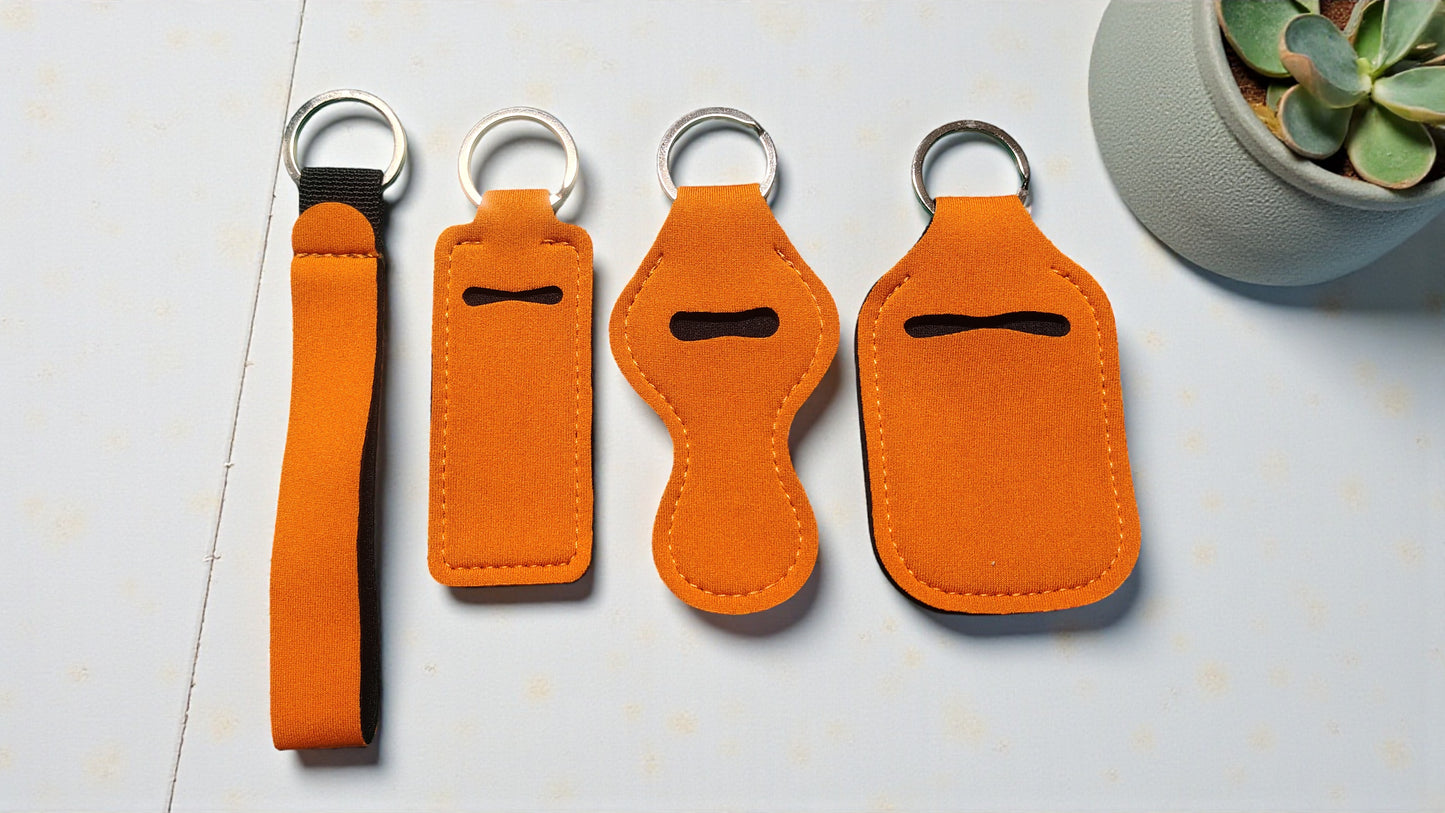 4 Piece Solid Keychain Set