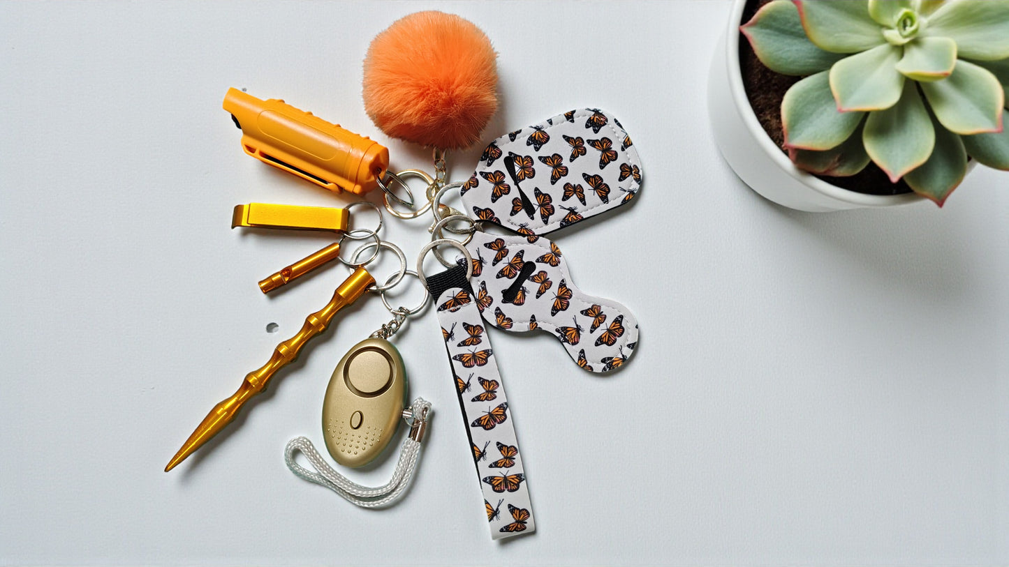 Safety Keychain - Design Set 9pc with Pepper Spray