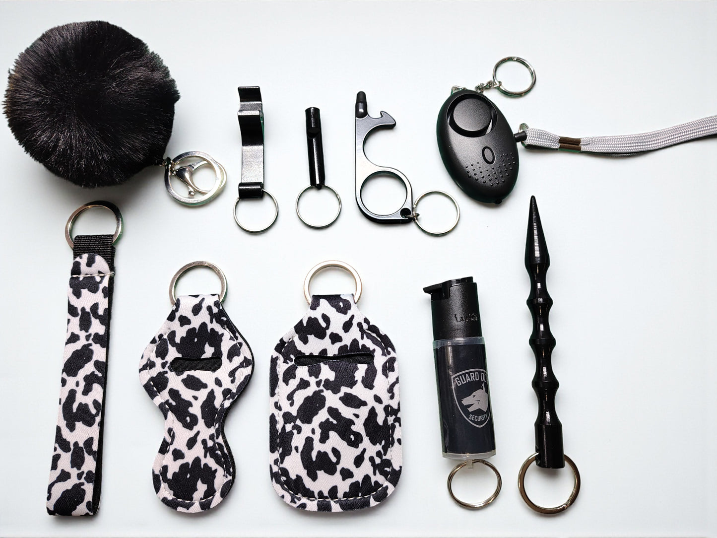 Safety Keychain - Design Set 9pc with Pepper Spray