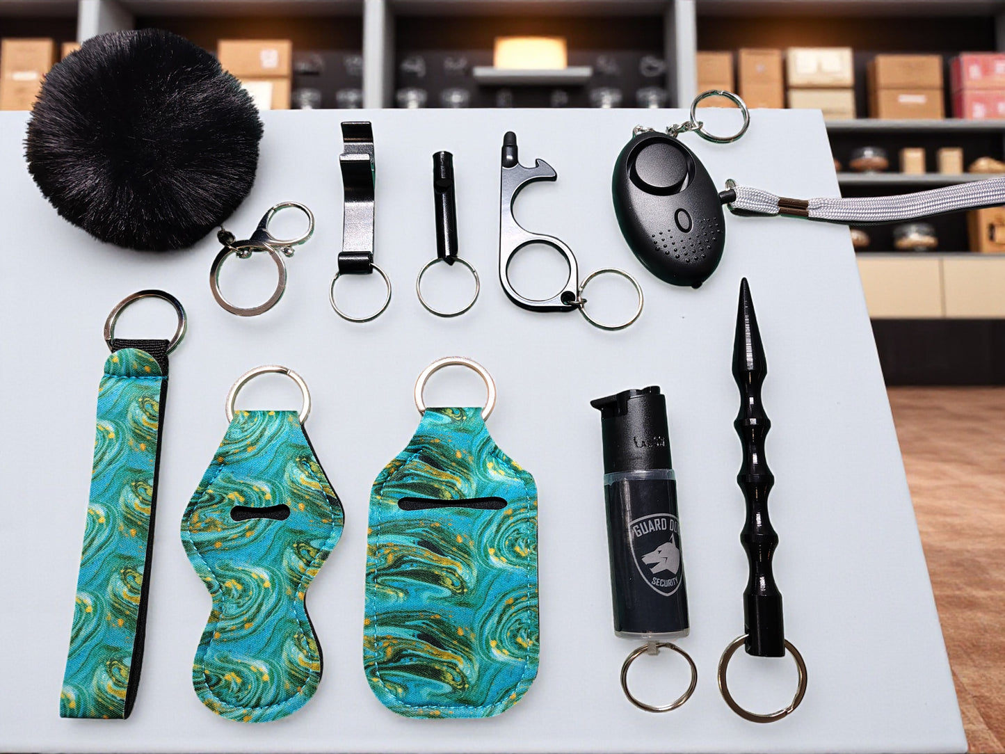 Safety Keychain - Design Set with Pepper Spray