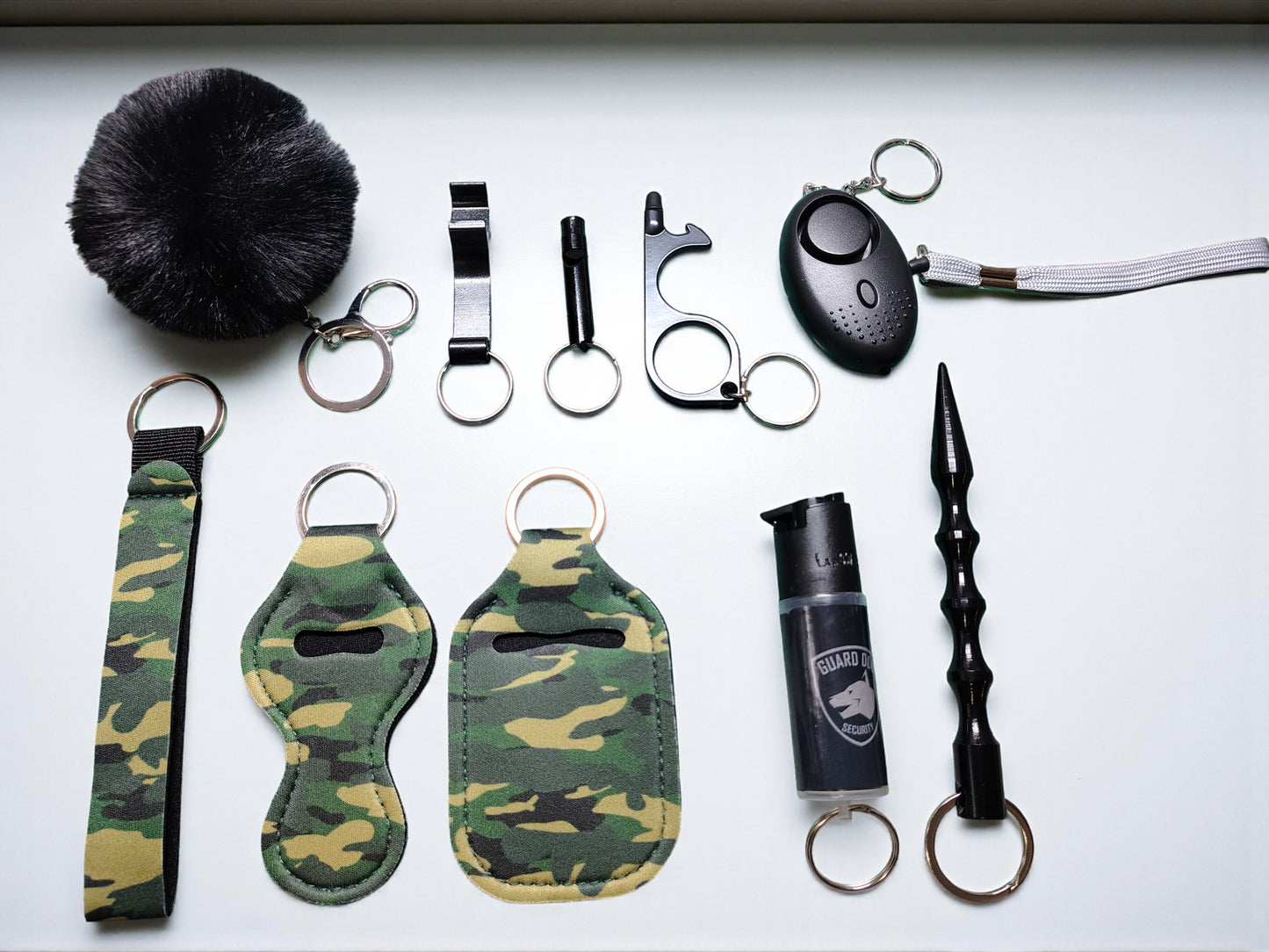 Safety Keychain - Design Set 9pc with Pepper Spray