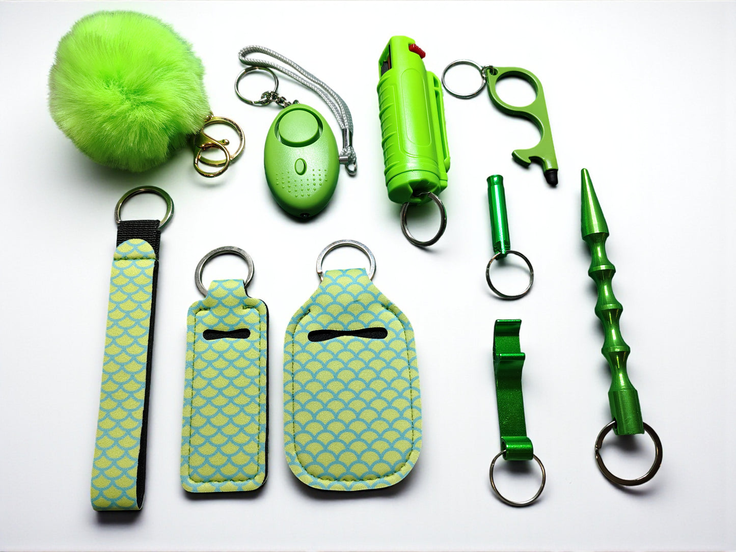 Safety Keychain - Design Set 9pc with Pepper Spray