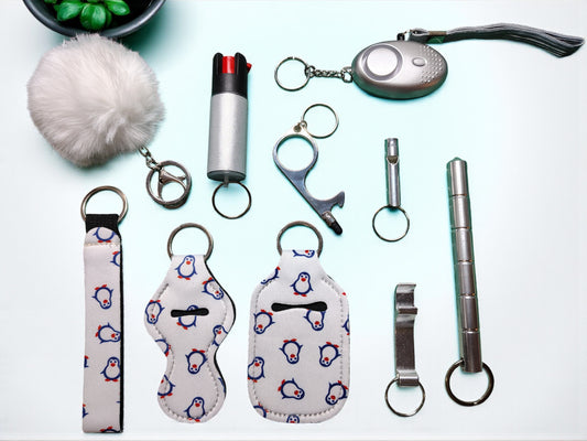 Safety Keychain - Design Set with optional Pepper Spray